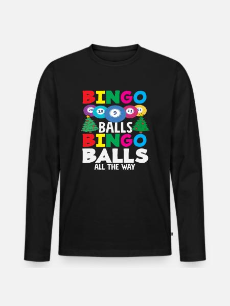 Bingo Balls Christmas Joy - Men's Premium Organic Long Sleeve Shirt - black