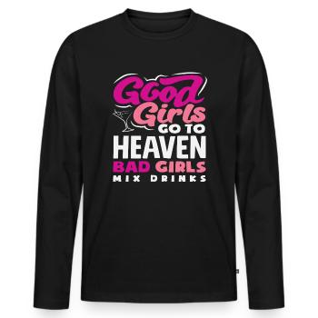 Good Girls Heaven Bad Girls Barmans - T-shirt manches longues Premium bio Homme - noir - Devant - Nico (187cm)