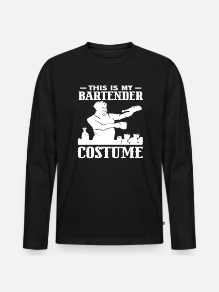 This is my bartender costume - Men's Premium Organic Long Sleeve Shirt - black