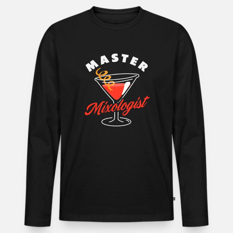 Master Mixologist Bartender Art - Men's Premium Organic Long Sleeve Shirt - black