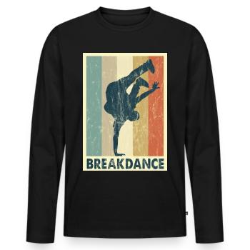 Breakdance B-boying Handstand Tanzen Junge Sohn - Männer Premium Bio Langarmshirt - Schwarz - Vorne - Nico (187cm)