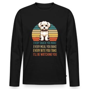 Chaque collation que vous préparez Malteser Malteser. - T-shirt manches longues Premium bio Homme - noir - Devant - Nico (187cm)
