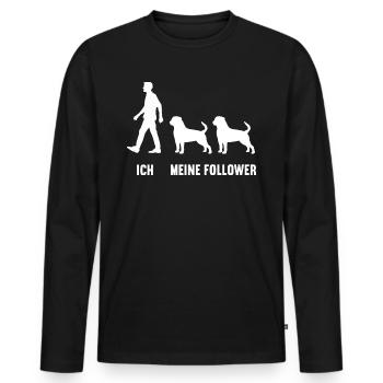 Ich Meine Follower Rottweiler Rottie Rottiehalter - Männer Premium Bio Langarmshirt - Schwarz - Vorne - Nico (187cm)