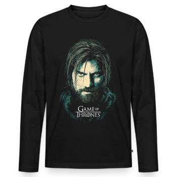 Game Of Thrones Jaime Lannister - Men's Premium Organic Long Sleeve Shirt - black - Front - Nico (187cm)