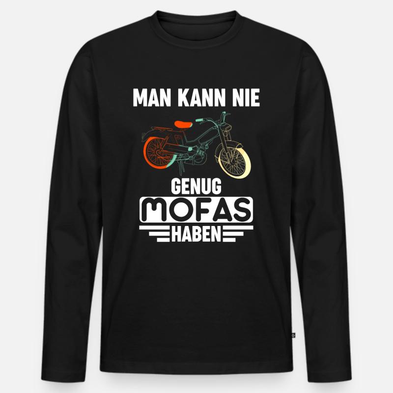 Mofa Mofas Moped DDR Hercules Geschenkidee - Männer Premium Bio Langarmshirt - Schwarz