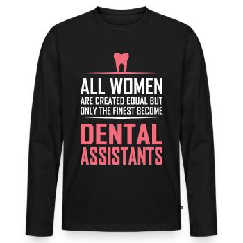 all women dental assistants Graphic - Men's Premium Organic Long Sleeve Shirt - black - Front - Nico (187cm)