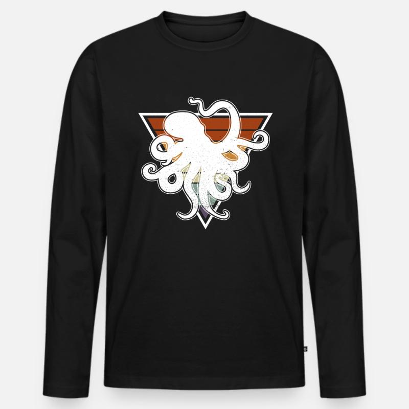 Octopus Octopus Octopus Tentacle - Men's Premium Organic Long Sleeve Shirt - black