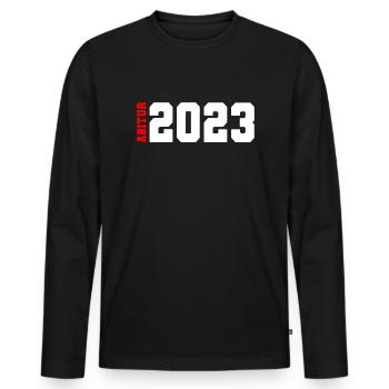 Abitur 2023 bestanden Abi Abiturient - Männer Premium Bio Langarmshirt - Schwarz - Vorne - Nico (187cm)