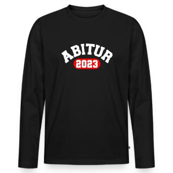 Abitur 2023 bestanden Abi Abiturient - Männer Premium Bio Langarmshirt - Schwarz - Vorne - Nico (187cm)