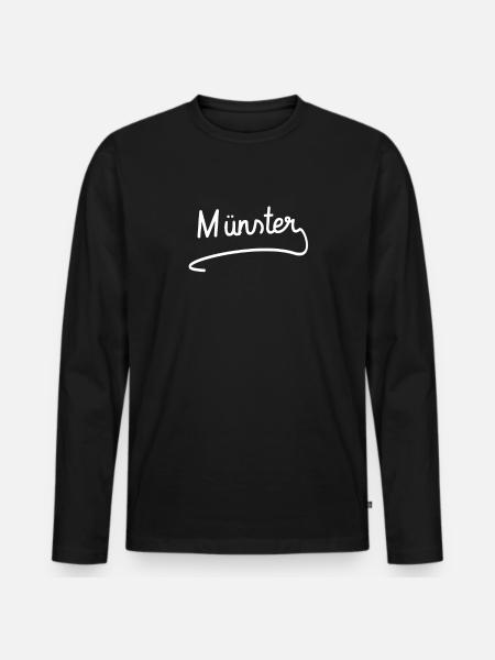 Minster - Men's Premium Organic Long Sleeve Shirt - black