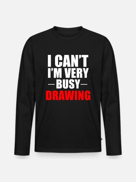 Drawing draftsman drawing painting gift - Men's Premium Organic Long Sleeve Shirt - black