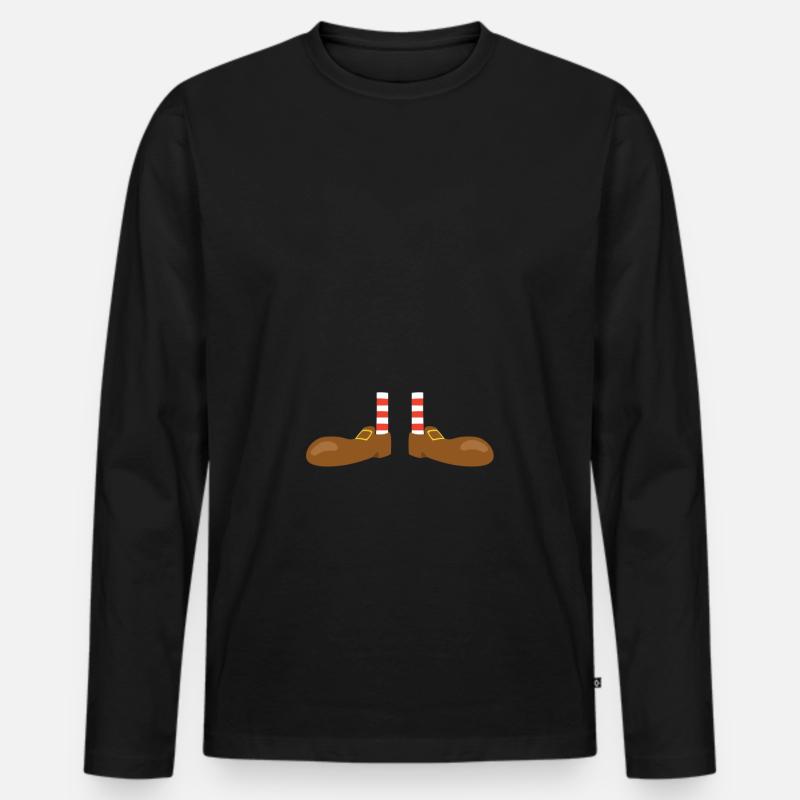 Schuhe St Patricks Day - Männer Premium Bio Langarmshirt - Schwarz