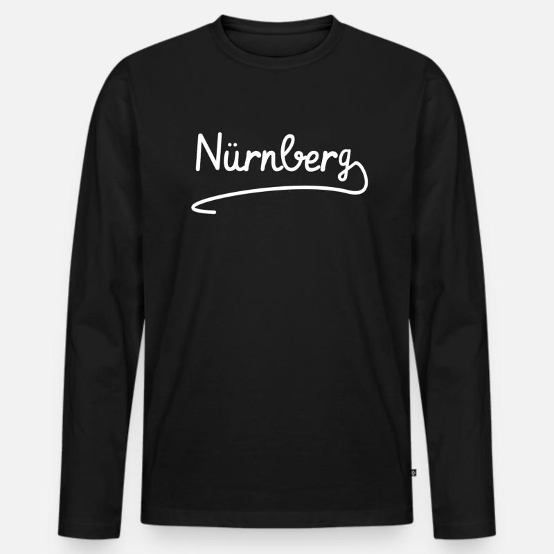 Nürnberg Geschenk - Männer Premium Bio Langarmshirt - Schwarz