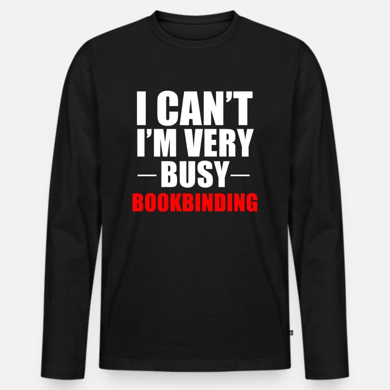 Buchbinder Buchbinderei Buchherstellung Geschenk - Männer Premium Bio Langarmshirt - Schwarz