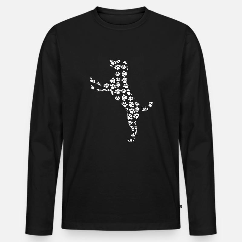 Labrador - Männer Premium Bio Langarmshirt - Schwarz
