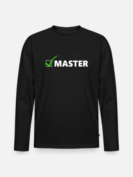Master's Degree University Degree Gift - Men's Premium Organic Long Sleeve Shirt - black