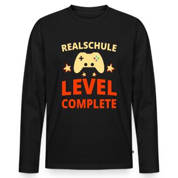 Realschule Finissant realschule Certificat de fin d’études cadeau - T-shirt manches longues Premium bio Homme - noir - Devant - Nico (187cm)