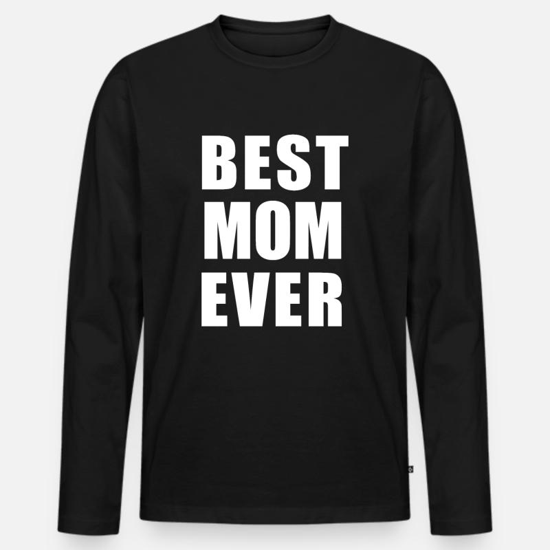 Beste Mutter Aller Zeiten - Männer Premium Bio Langarmshirt - Schwarz