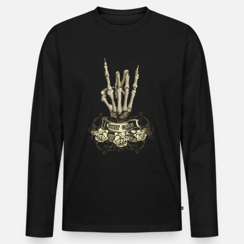 I dnt Pflege - Männer Premium Bio Langarmshirt - Schwarz