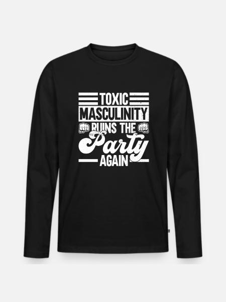 Misogynie Feminismus Feminist Frauenrechte - Männer Premium Bio Langarmshirt - Schwarz