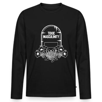 Masculinité toxique Féminisme Féministe - T-shirt manches longues Premium bio Homme - noir - Devant - Nico (187cm)