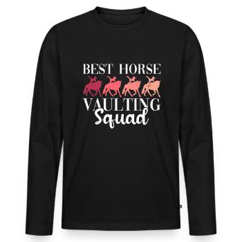 Meilleure équipe de voltige - voltige à cheval - T-shirt manches longues Premium bio Homme - noir - Devant - Nico (187cm)