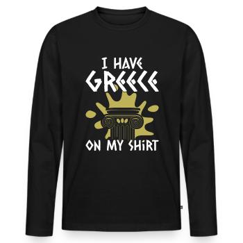 Mythologie grecque Dieu grec ancien - T-shirt manches longues Premium bio Homme - noir - Devant - Nico (187cm)