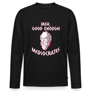Mythologie grecque Dieu grec ancien - T-shirt manches longues Premium bio Homme - noir - Devant - Nico (187cm)
