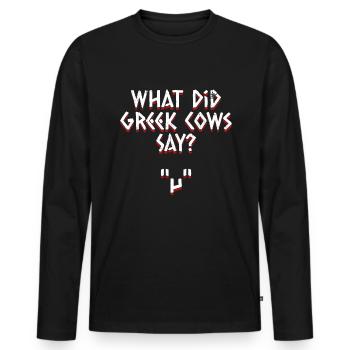 Mythologie grecque Dieu grec ancien - T-shirt manches longues Premium bio Homme - noir - Devant - Nico (187cm)