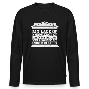 Mythologie grecque Dieu grec ancien - T-shirt manches longues Premium bio Homme - noir - Devant - Nico (187cm)