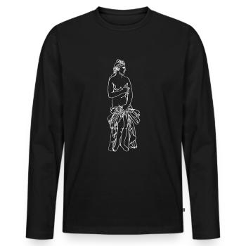 Aphrodite Griechische Mythologie Griechischer Gott - Männer Premium Bio Langarmshirt - Schwarz - Vorne - Nico (187cm)