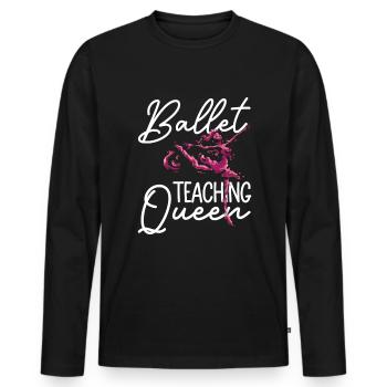 Professeur de ballet - Ballet danseur ballet - T-shirt manches longues Premium bio Homme - noir - Devant - Nico (187cm)
