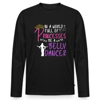 Belly Dance Belly Dancer Dancing Dancer Gift - Men's Premium Organic Long Sleeve Shirt - black - Front - Nico (187cm)