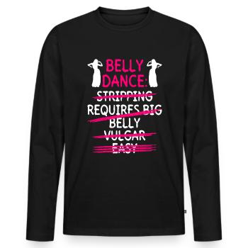 Danse du ventre Danseuse du ventre Danse Danseur Cadeau - T-shirt manches longues Premium bio Homme - noir - Devant - Nico (187cm)