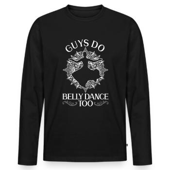 Also boys dance belly dance - belly dancers - Men's Premium Organic Long Sleeve Shirt - black - Front - Nico (187cm)