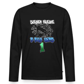 Dieser Kleine B-Boy Wird 1 - Breakdance - Männer Premium Bio Langarmshirt - Schwarz - Vorne - Nico (187cm)