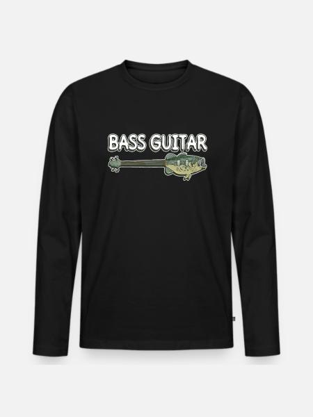 Guitare basse - Guitariste basse Basse - T-shirt manches longues Premium bio Homme - noir
