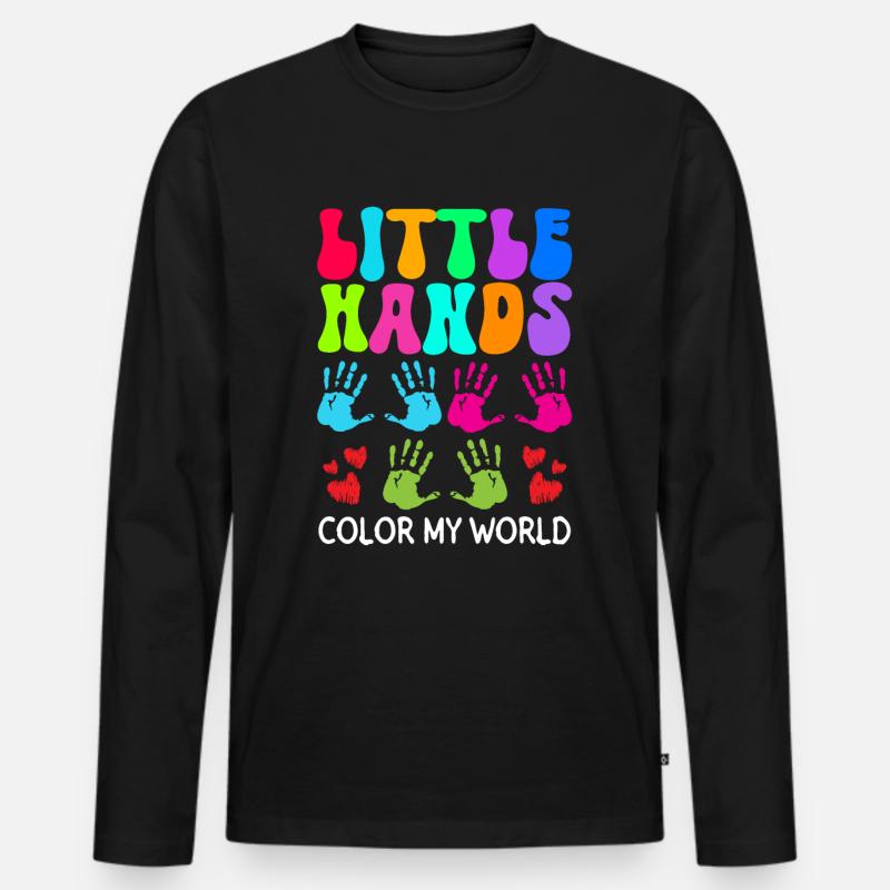 Kinder Krankenschwester Säugling Pädiatrie - Männer Premium Bio Langarmshirt - Schwarz