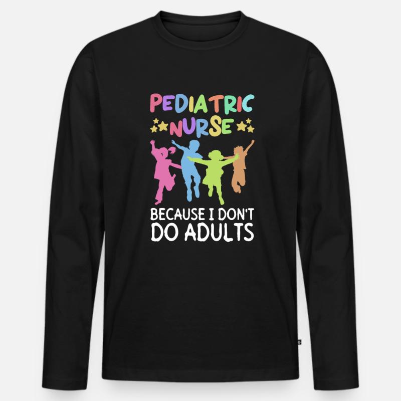 Kinder Krankenschwester Säugling Pädiatrie - Männer Premium Bio Langarmshirt - Schwarz