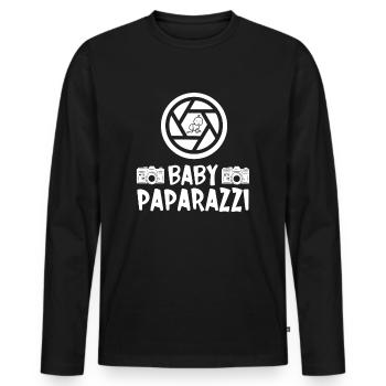 Newborn Photographer Baby Photography Saying - Men's Premium Organic Long Sleeve Shirt - black - Front - Nico (187cm)