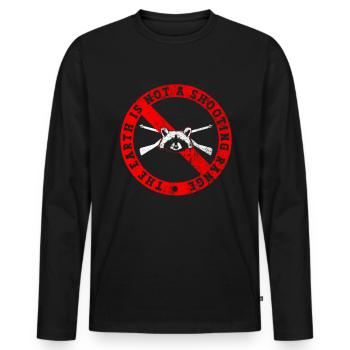 Raccoon Animal Welfare Animal Rights Activist - T-shirt manches longues Premium bio Homme - noir - Devant - Nico (187cm)