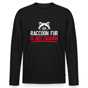 Raccoon Animal Welfare Animal Rights Activist - T-shirt manches longues Premium bio Homme - noir - Devant - Nico (187cm)