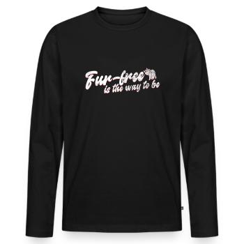 Raccoon Animal Welfare Animal Rights Activist - T-shirt manches longues Premium bio Homme - noir - Devant - Nico (187cm)