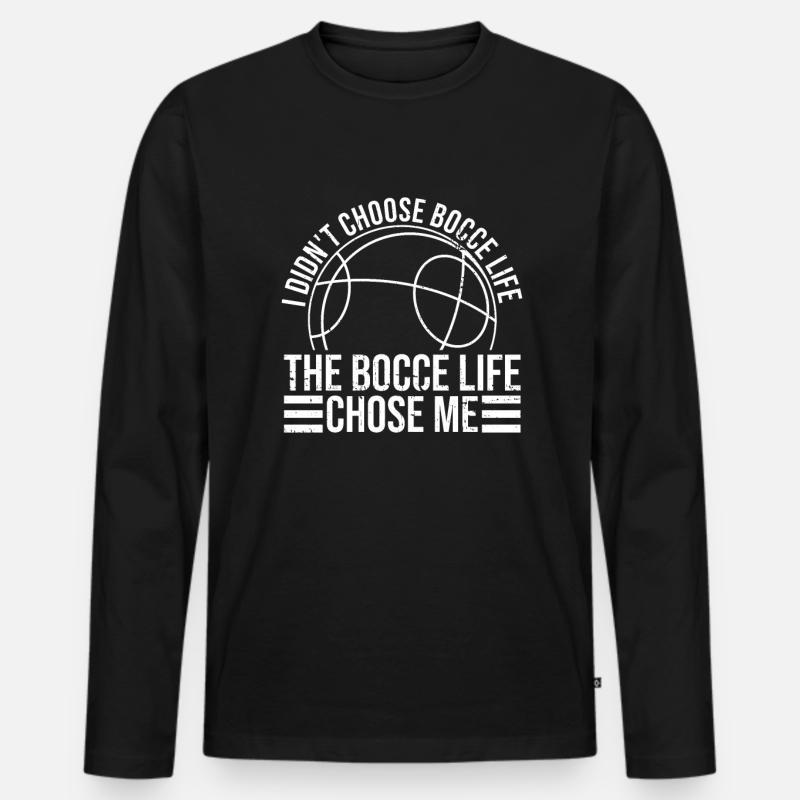 Boccia Bocce Ball Spieler - Männer Premium Bio Langarmshirt - Schwarz