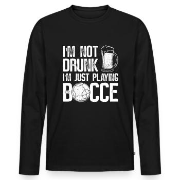 Boccia Ball Player Bocce Ball Beer - Men's Premium Organic Long Sleeve Shirt - black - Front - Nico (187cm)