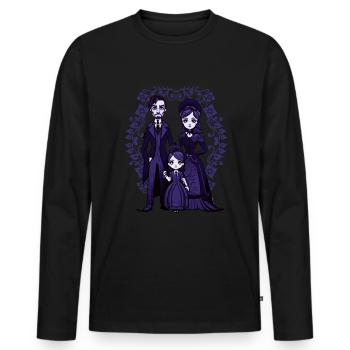 Viktorianische Goth-Familie - Gothic - Männer Premium Bio Langarmshirt - Schwarz - Vorne - Nico (187cm)