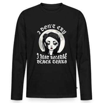 Je ne pleure pas, j’ai des larmes noires - Goth - T-shirt manches longues Premium bio Homme - noir - Devant - Nico (187cm)