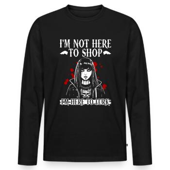 Mall Goth Gothic Grufti Spruch Emo - Männer Premium Bio Langarmshirt - Schwarz - Vorne - Nico (187cm)