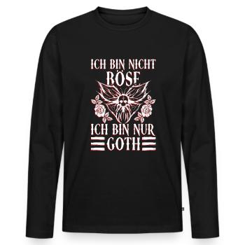 Ich Bin Nicht Böse Ich Bin Nur Goth - Gothic Goth - Männer Premium Bio Langarmshirt - Schwarz - Vorne - Nico (187cm)