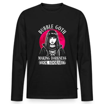 Les ténèbres Bubble Goth ont l’air adorables - Goth - T-shirt manches longues Premium bio Homme - noir - Devant - Nico (187cm)